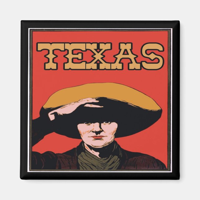 Aimant Texas Cowboy (Devant)