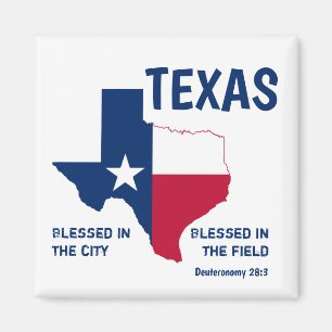 Aimant TEXAS Écriture chrétienne béni