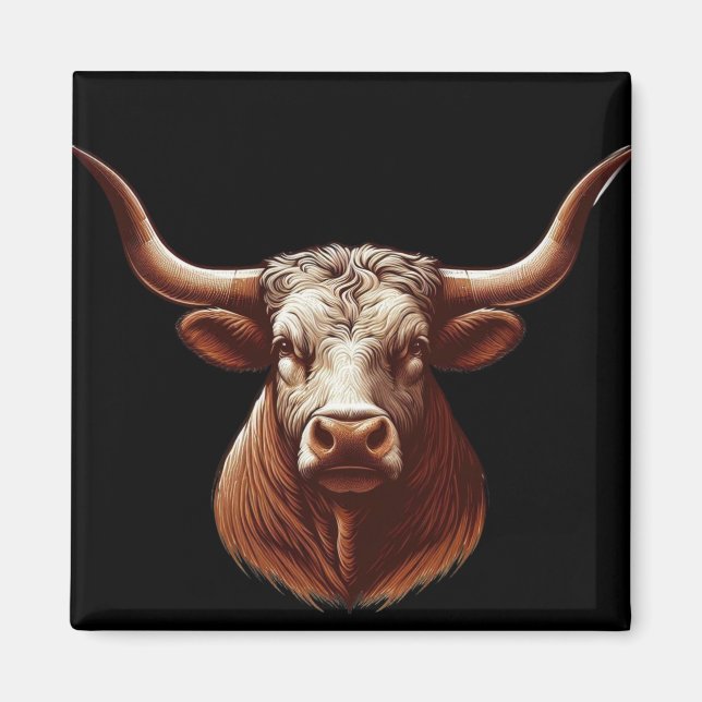 Aimant Texas Longhorn (Devant)