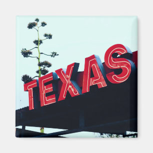 Aimant Texas Red Neon Lights USA Amérique
