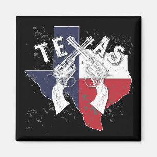 Aimant Texas State Crossing Pistols Souvenir désorganisé
