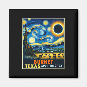 Aimant Texas Total Solar Eclipse 2024 Starry Night