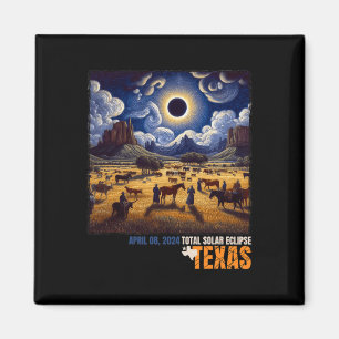 Aimant Texas Total Solar Eclipse Avril 8 2024 Texas Solar