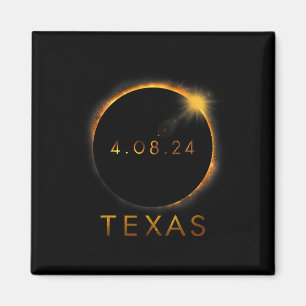 Aimant Texas Total Solar Eclipse Avril 8 2024 Texas Solar