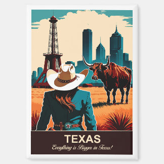 Aimant Texas Travel : Tout est plus grand au Texas