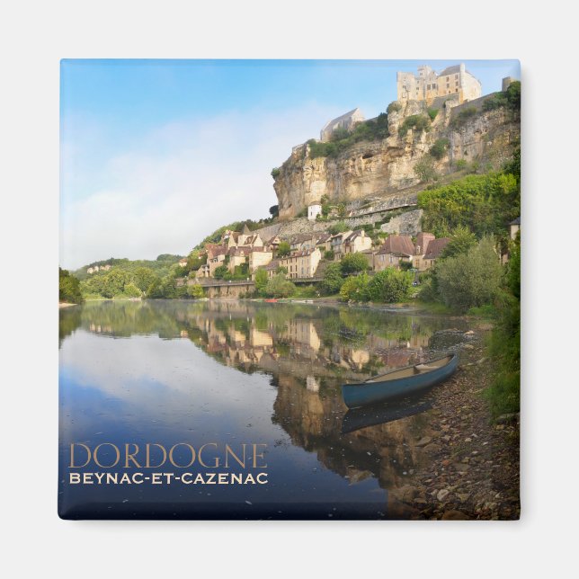 Aimant texte de la rivière Beynac-et-Cazenac et de (Devant)