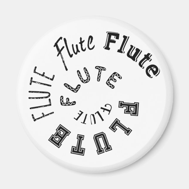 Aimant Texte de la spirale de flute (Devant)