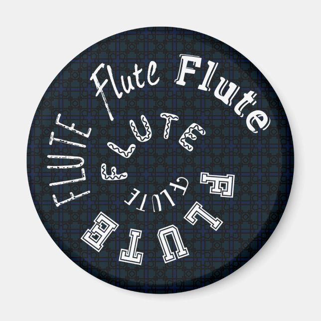 Aimant Texte de la spirale de flute (Devant)
