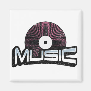 Aimant Texte de musique avec enregistrement vinyle