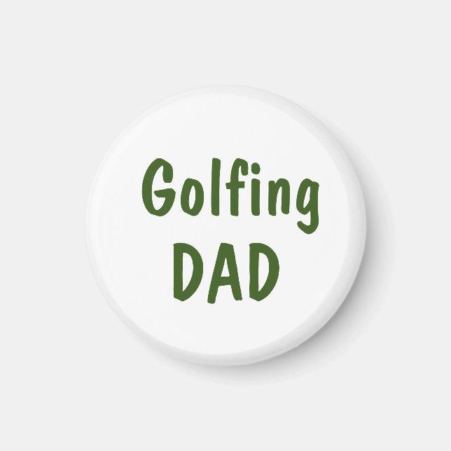 Aimant Texte de papa de golf sur blanc (Devant)