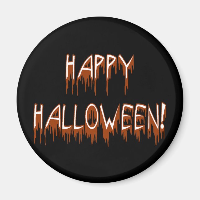 Aimant Texte de souffrance d'Halloween (Devant)