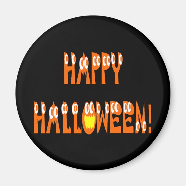 Aimant Texte de squash d'Halloween (Devant)