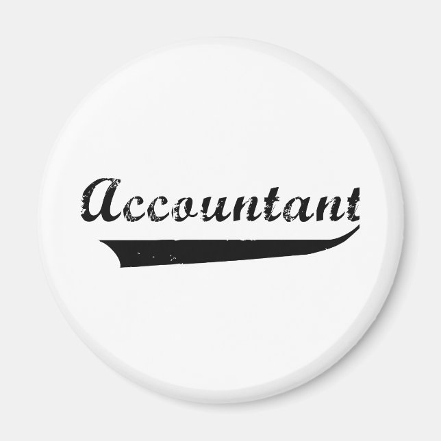 Aimant Texte du Accountant Sports Style (Devant)