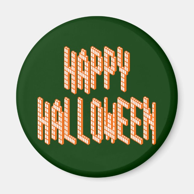 Aimant Texte du blox d'Halloween (Devant)