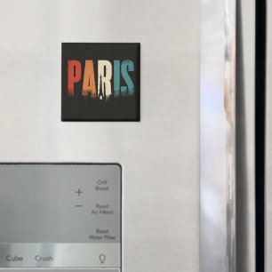 Aimant Texte et silhouette de Paris