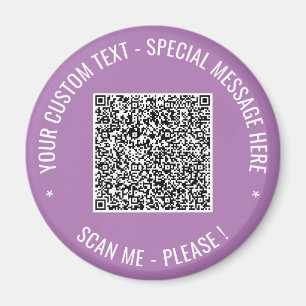 Aimant texte personnalisé de votre code QR - Chois