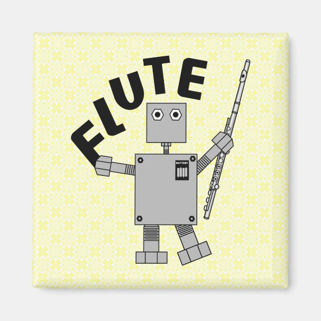 Aimant Texte Robot de flux (Devant)