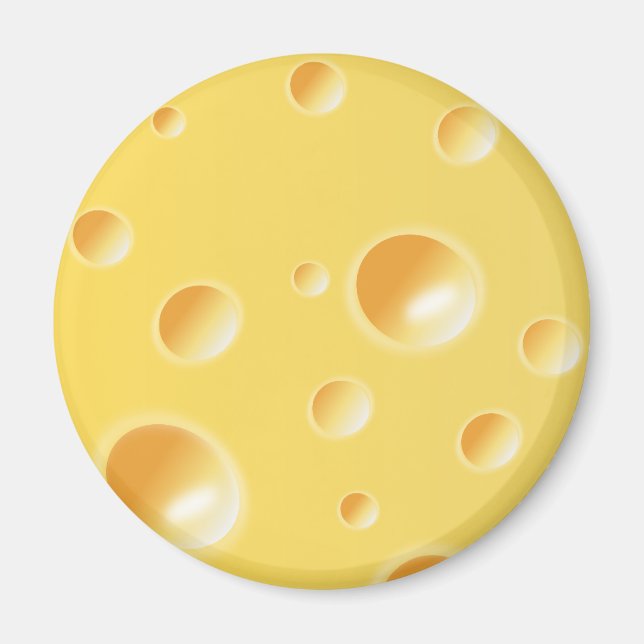 Aimant Texture de fromage suisse jaune (Devant)