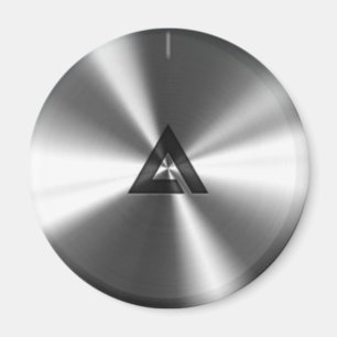 Aimant Texture moderne réaliste en acier brillant