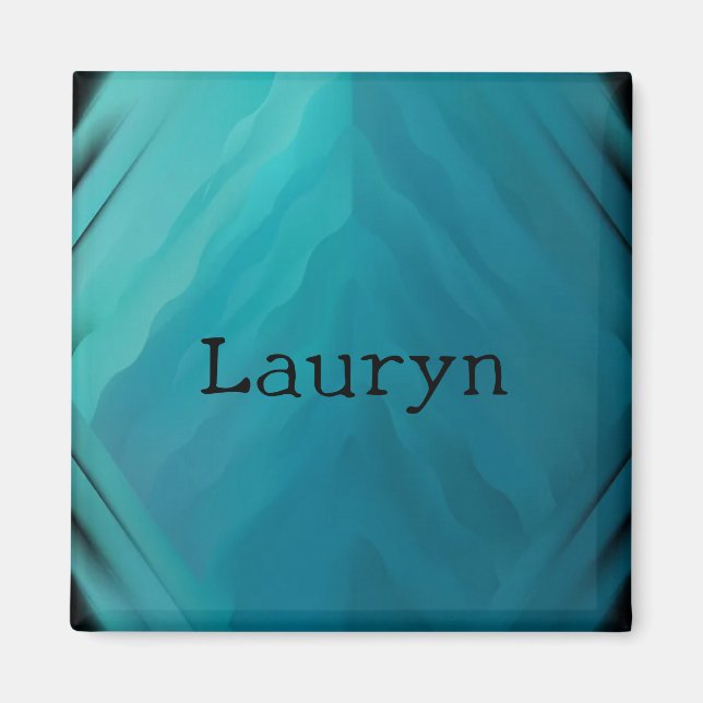 Aimant texture turquoise en verre (Devant)