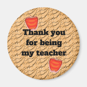 Aimant Thank You For Being My Teacher Apple Appreciation