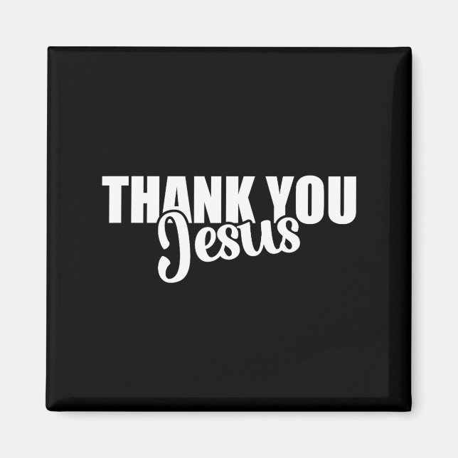 Aimant Thank You Jesus Faith Based Christian Bible Gospel (Devant)