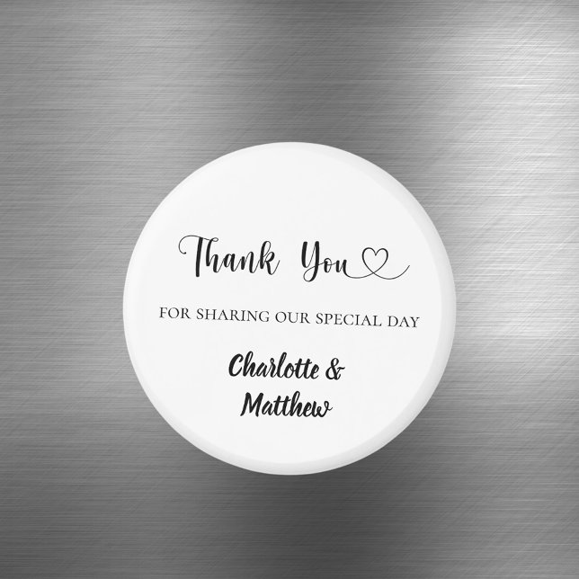 Aimant Thank you sharing our day bride groom wedding (Créateur téléchargé)