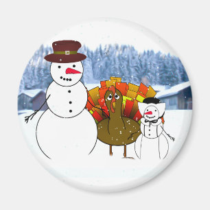 Aimant Thankesgiving Snowmen