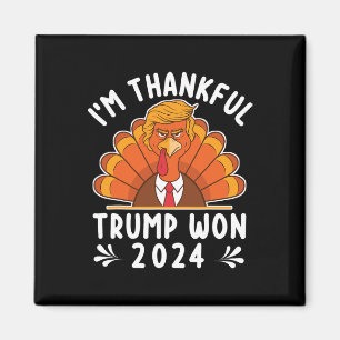 Aimant Thanksgiving - Je suis heureux que Trump ait gagné