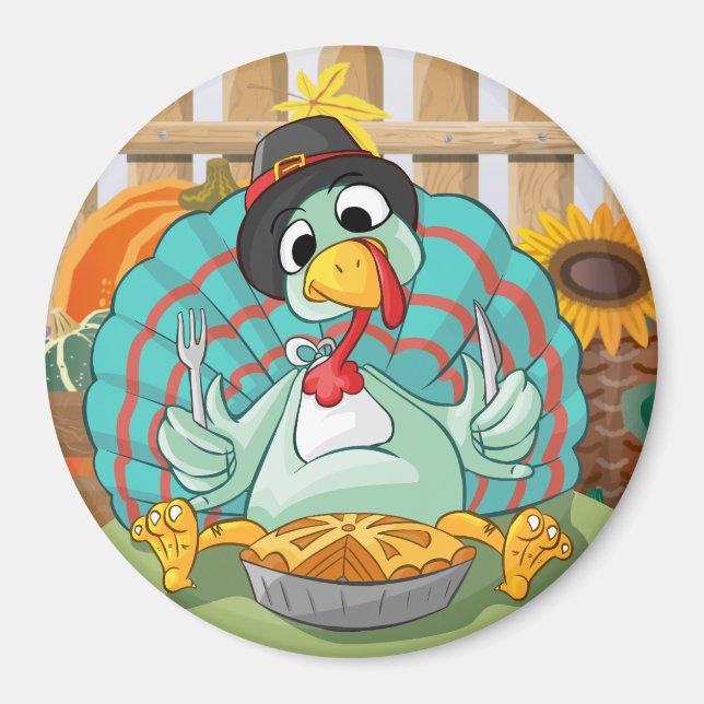 Aimant Thanksgiving Turquie (Devant)