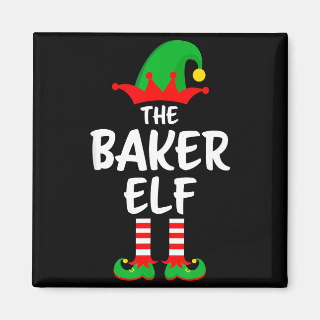Aimant The Baker Elf Matching Family Christmas  (Devant)