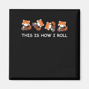 Aimant Thé Boba Panda Rouge C'est comme ça que je roule