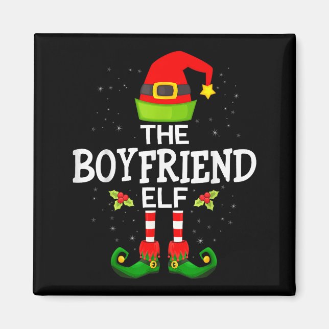 Aimant The Boyfriend Elf Christmas Family Matching Pajama (Devant)