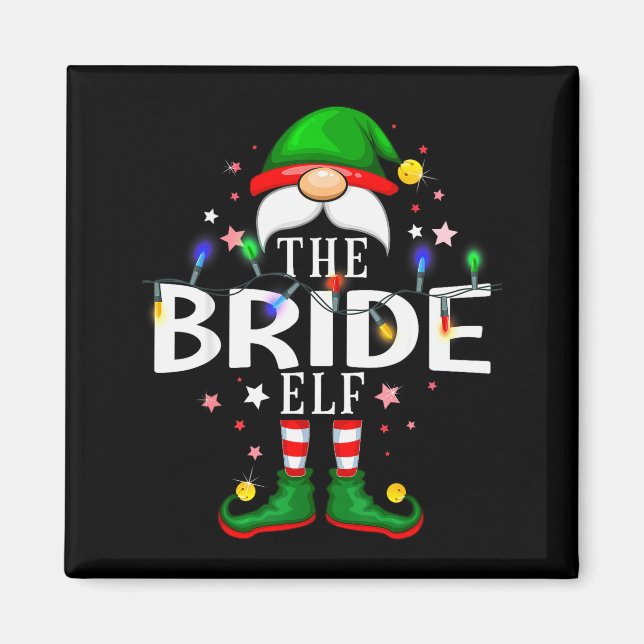 Aimant The Bride Elf Christmas Family Pajama Party  (Devant)