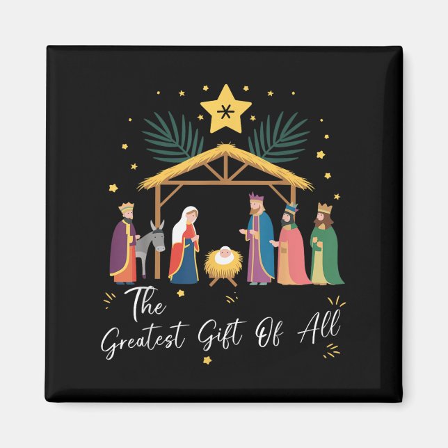 Aimant The Greatest Gift For All Christmas Nativity Jesus (Devant)