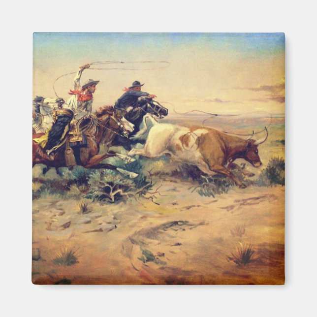 Aimant The Herd Quitter (par C. M. Russell, c. 1897) (Devant)