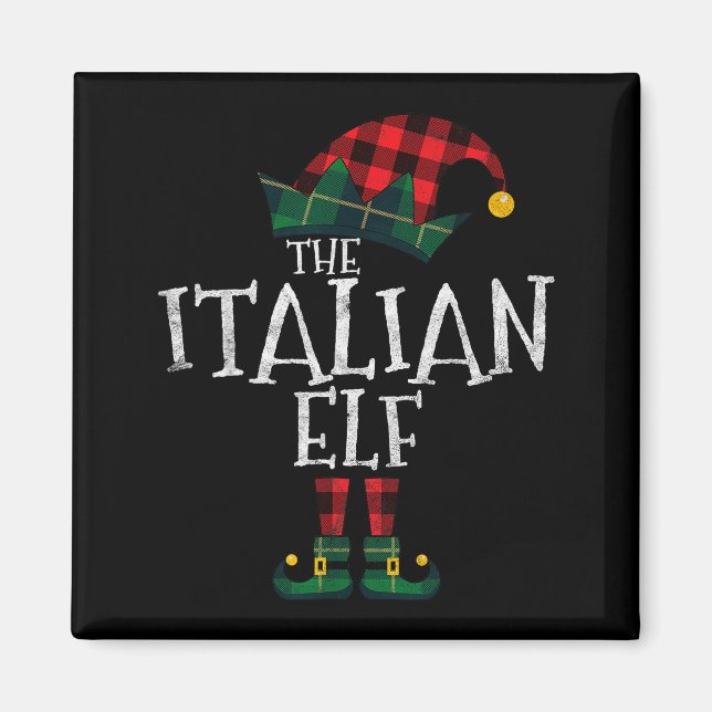 Aimant The Italian Elf Matching Family Group Gift Funny C (Devant)