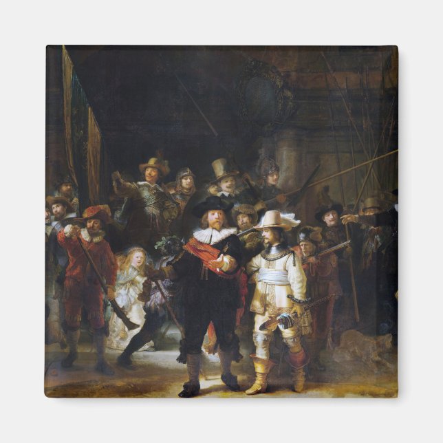 Aimant The Night Watch, Rembrandt, 1642 (Devant)