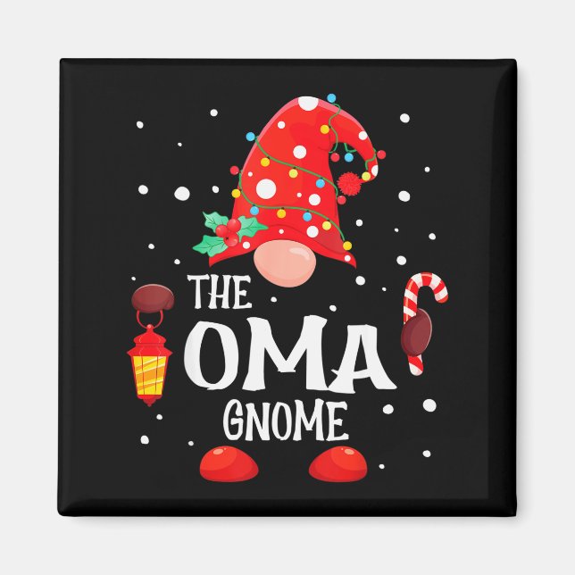 Aimant The Oma Gnome Matching Family Christmas Gnome Paja (Devant)