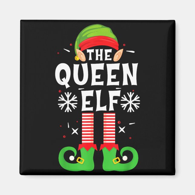 Aimant The Queen Elf Christmas Family Matching Pajamas Qu (Devant)