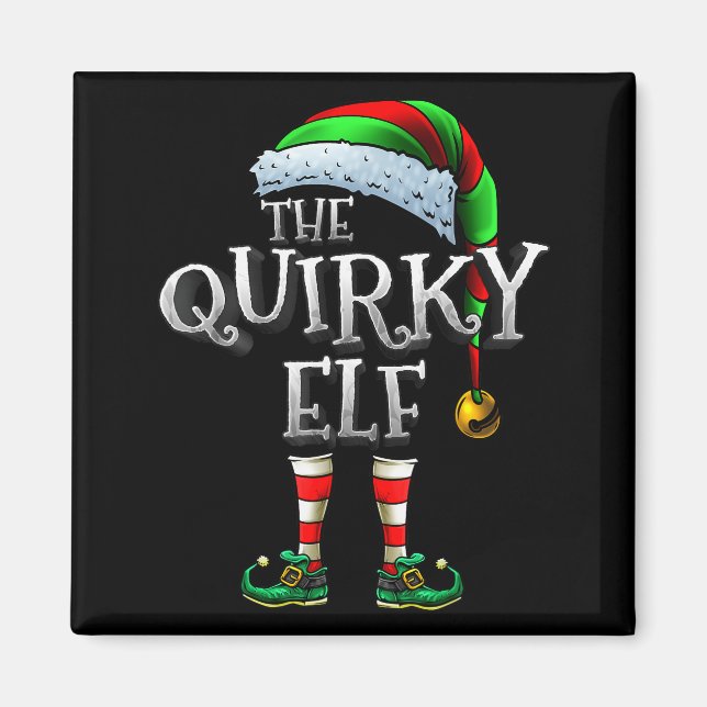 Aimant The Quirky Elf Shirt Matching Family Quirky Christ (Devant)