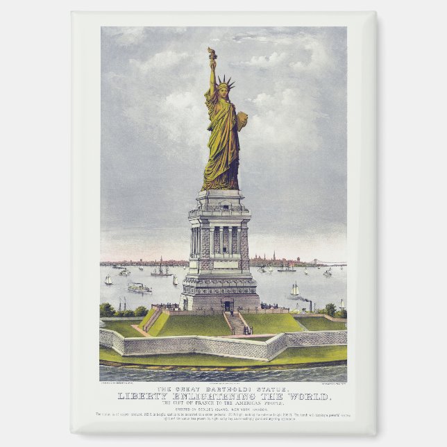 Aimant The Statue of Liberty, The Great Bartholdi Statue (Recto)