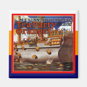 Aimant Thé VINTAGE de la publicité de caisse de fruit d