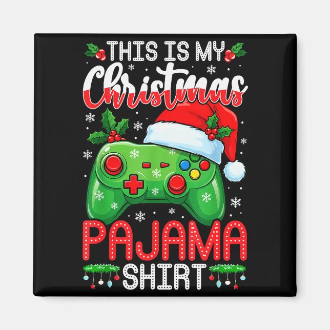 Aimant This Is My Christmas Pajama Funny Video Gamer Boys (Devant)