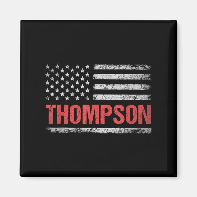 Aimant Thompson Nom American Flag - Thompson Nom de famil (Devant)