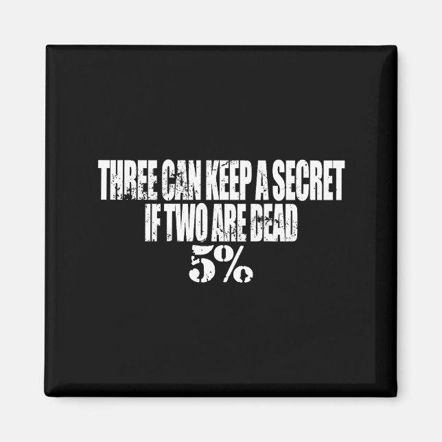 Aimant Three Can Keep A Secret If Two Are Dead 50% Funny  (Devant)