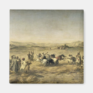 Aimant Threshing Wheat in Algérie, 1853