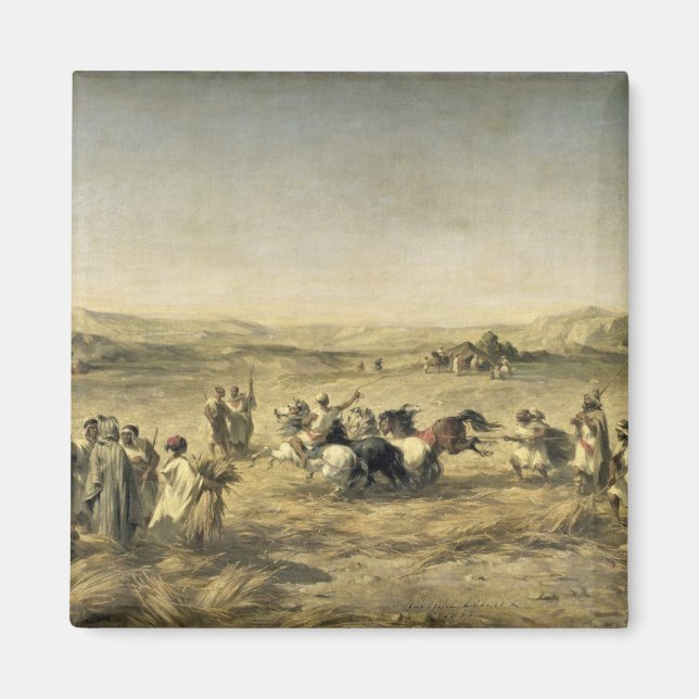 Aimant Threshing Wheat in Algérie, 1853 (Devant)