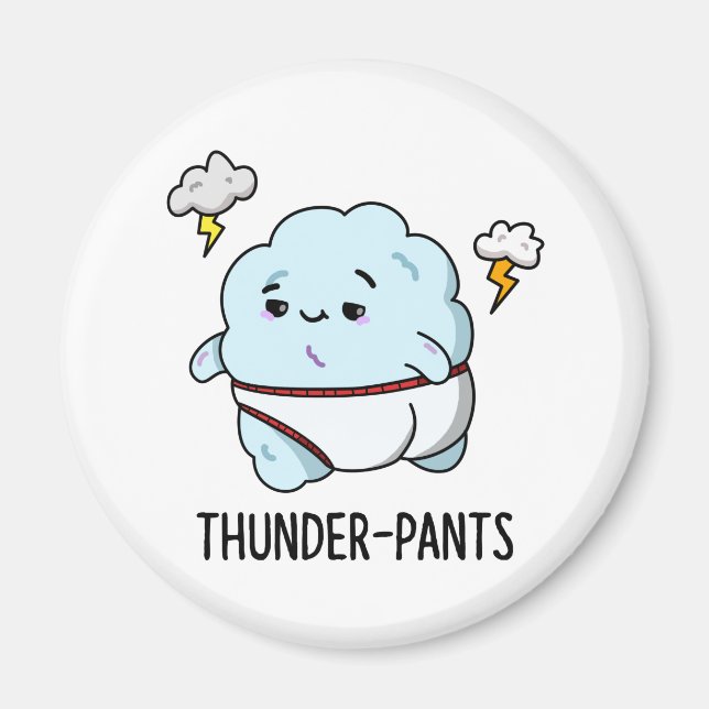 Aimant Thunderpants Funky Cloud Sous-vêtements Pun (Devant)