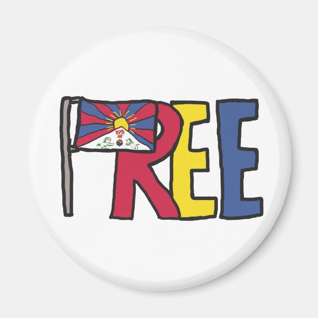 Aimant Tibet libre (Devant)